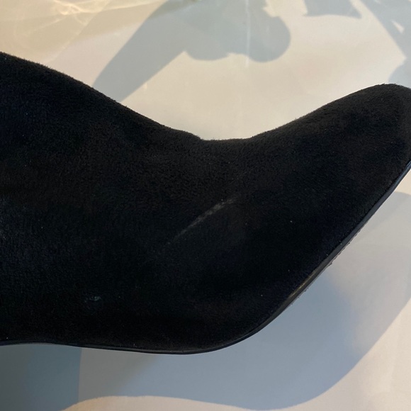 BCBGeneration Black Ankle Booties Stretch Suede - Picture 4 of 5